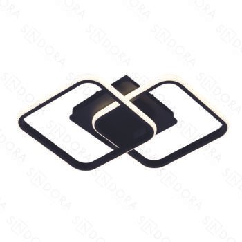 Plafon em Metal Preto 40x40x7,5CM - Sindora QX05461