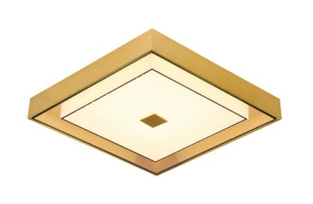 Plafon Cristais Dourado 44×9 cm - Sindora DCX015065