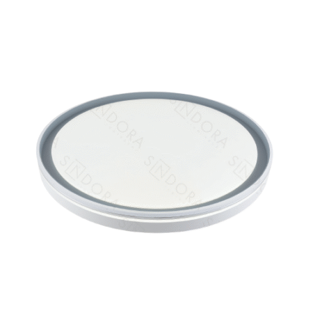 Plafon Metal Cinza e Acrílico 40 cm - Sindora DCX02314