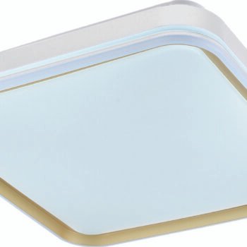 Plafon Metal Dourado e Acrílico 50×50×8 cm - Sindora DCX02317
