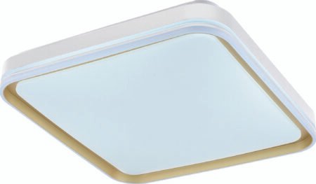 Plafon Metal Dourado e Acrílico 50×50×8 cm - Sindora DCX02317