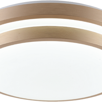 Plafon Metal Dourado e Acrílico 50×50×10 cm - Sindora DCX02325