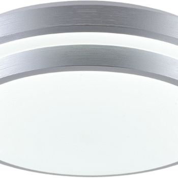 Plafon Metal Prata e Acrílico: 50×50×10 cm - Sindora DCX02326