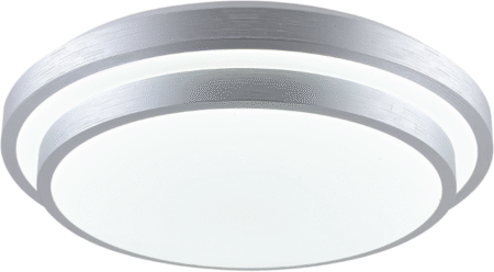Plafon Metal Prata e Acrílico: 50×50×10 cm - Sindora DCX02326
